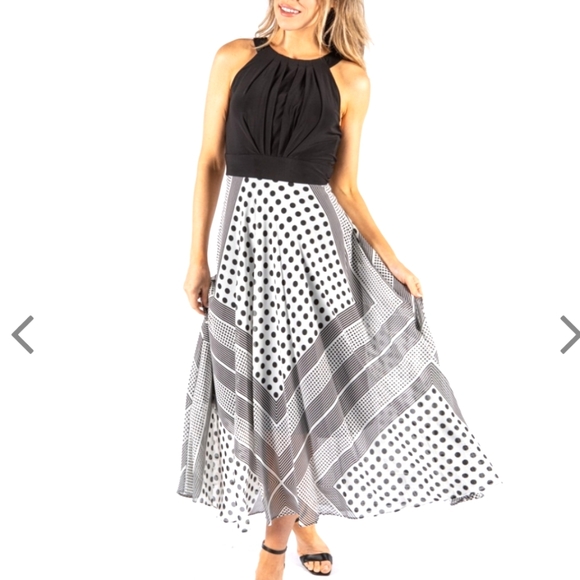 NWTStudio One New york Versatile Women's Sleeveless   Dots fit and flare size 12 - Picture 1 of 16